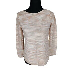 Chico's Tan Brown Stripe Size 0 Women's Pullover‎ Sweater